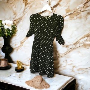 Speechless Black & White Polka Dot Midi Teens Dress SzM